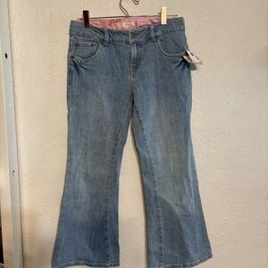 CHIC Girls Levi Strauss 517 Stretch Flare Light Wash Denim Blue Jeans 8 1/2 Plus